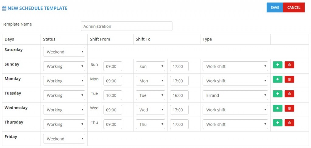 Schedule Templates – Modulus Knowledgebase